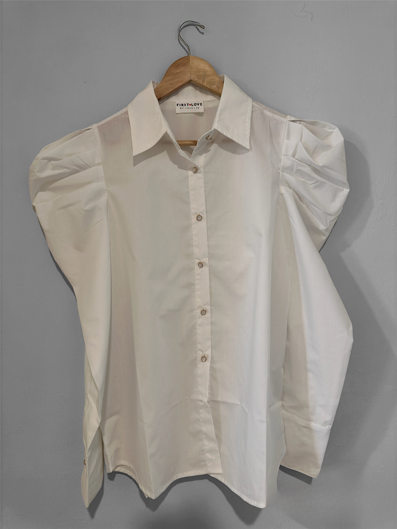 White Button Down Sleeve Shirt