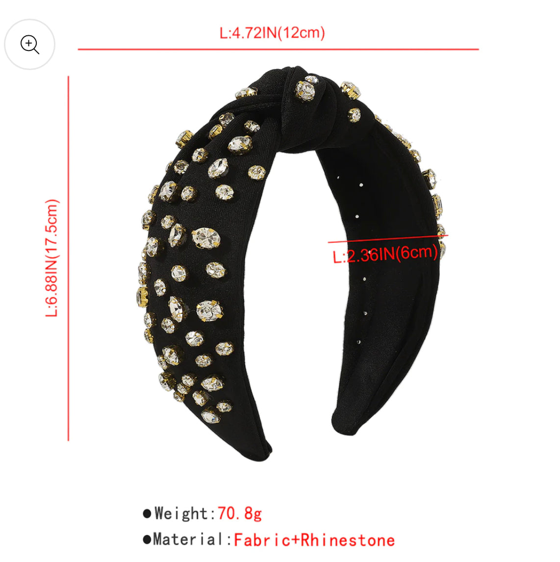 Crystal Rhinestone Knotted Headbands