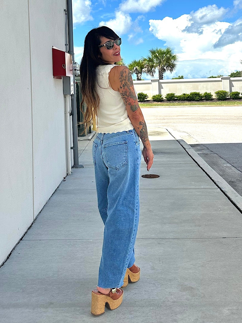 Beige Bloom Vest