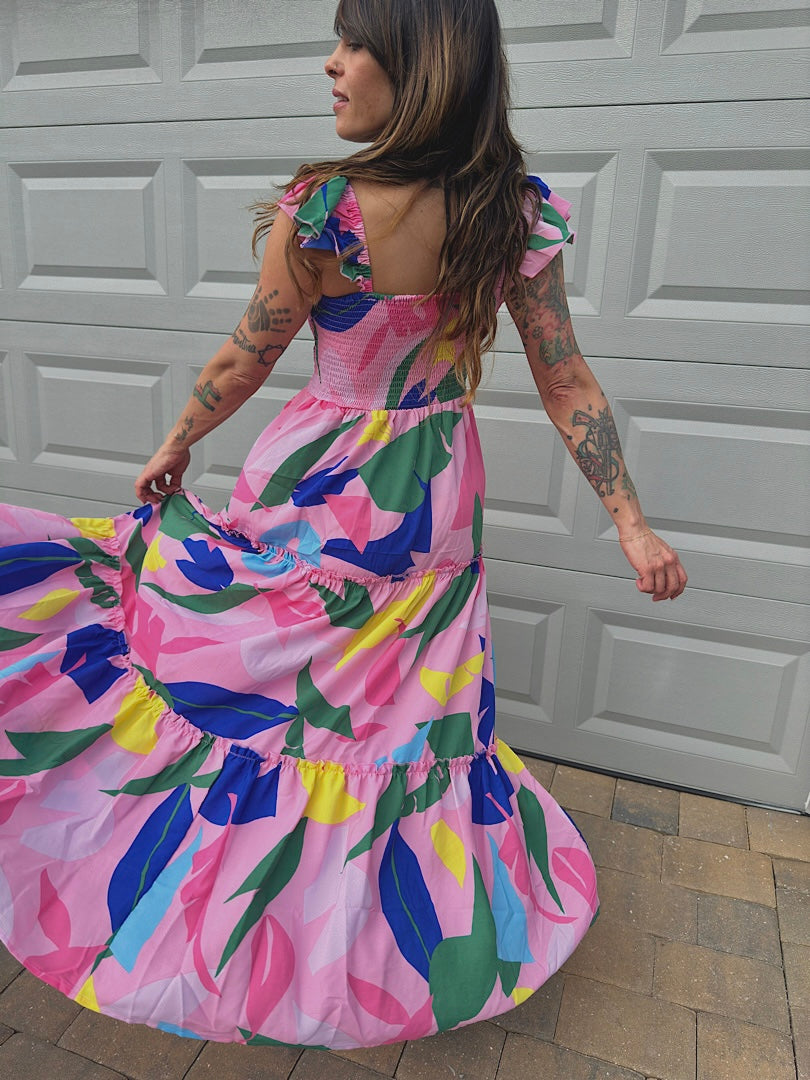 Floral Print Maxi Dress
