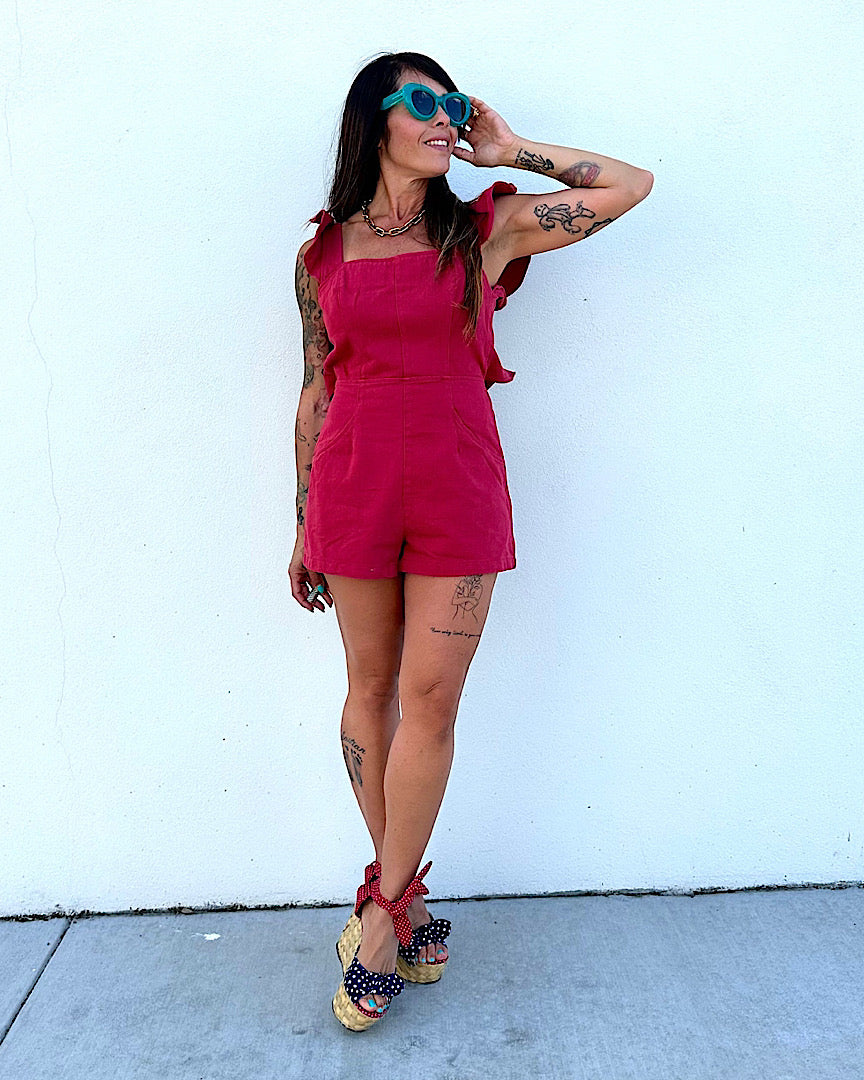 Red Velvet Romper