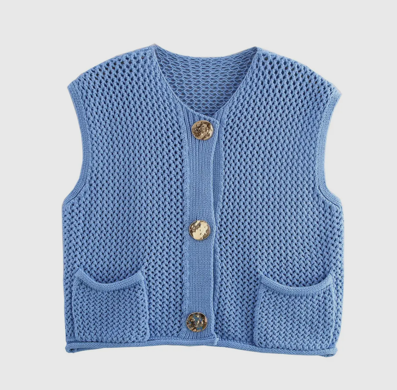 Gold Button Vest