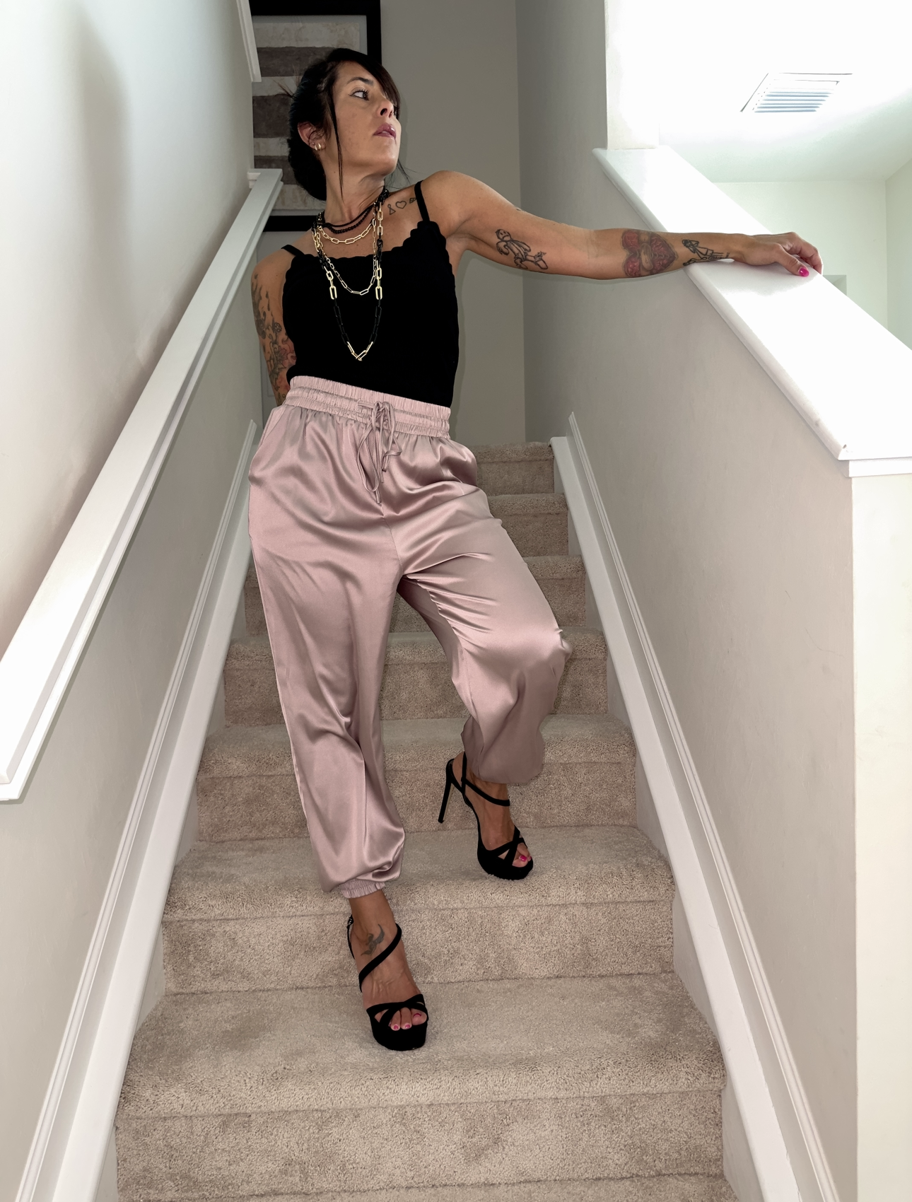 Satin Jogger Pants