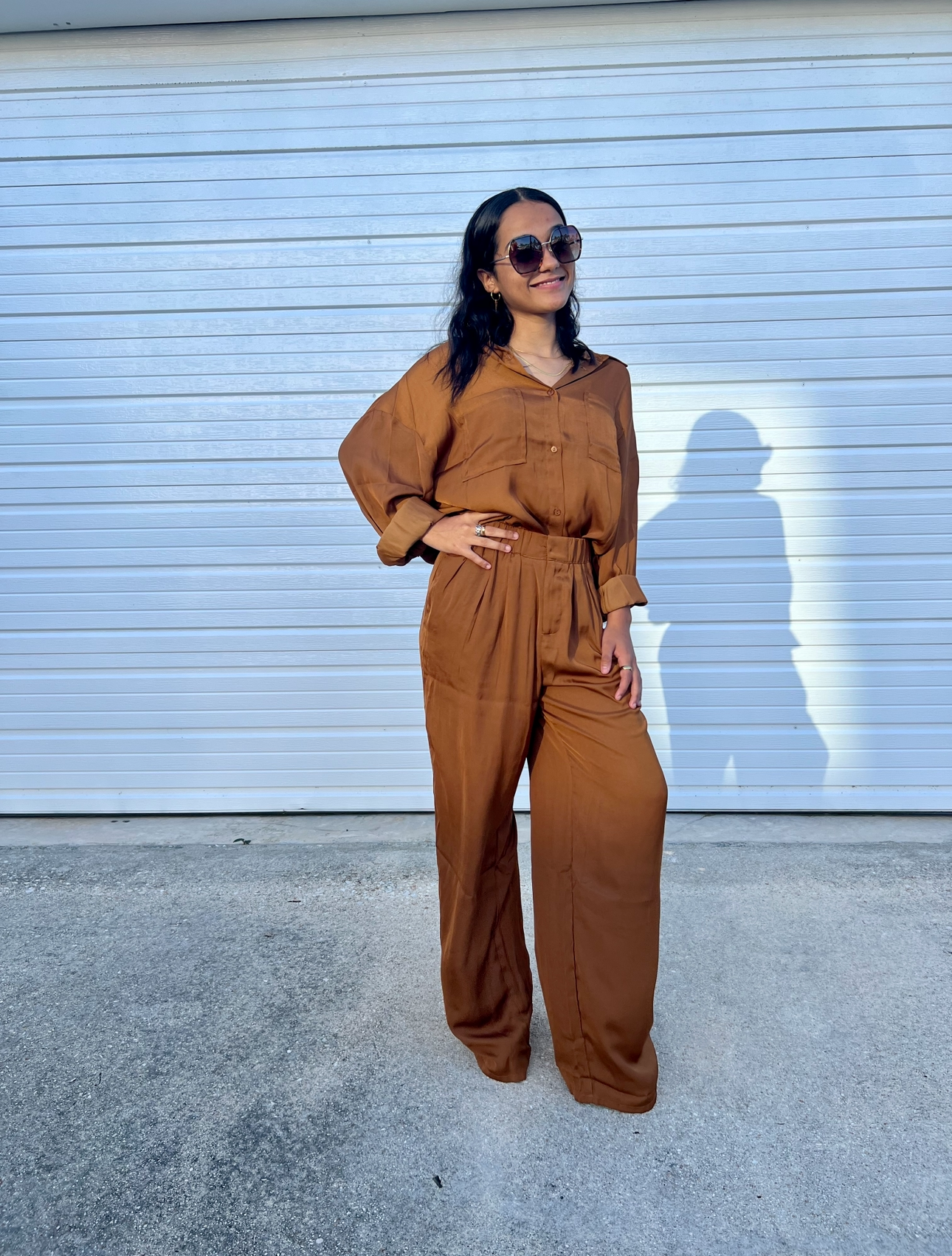 Satin Oversize Longwear Set