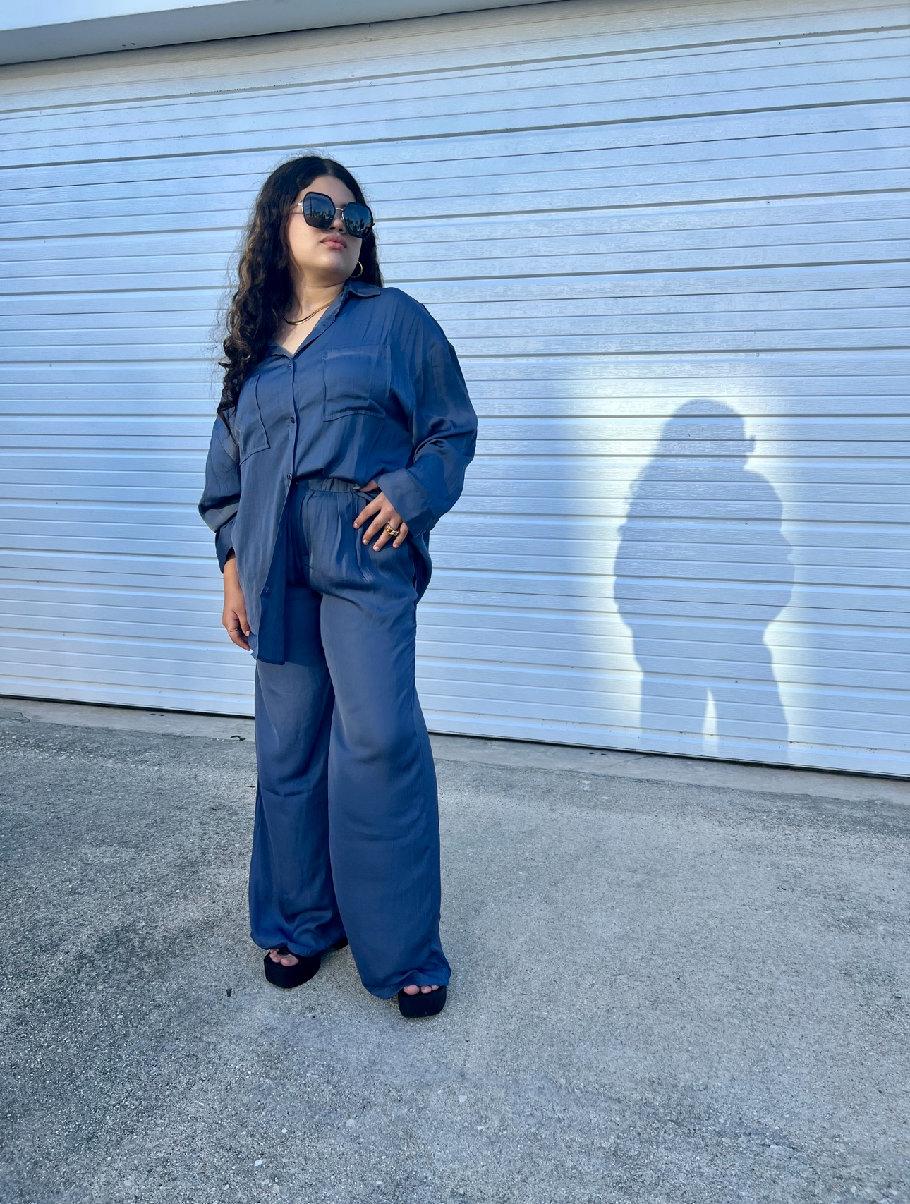 Satin Oversize Longwear Set