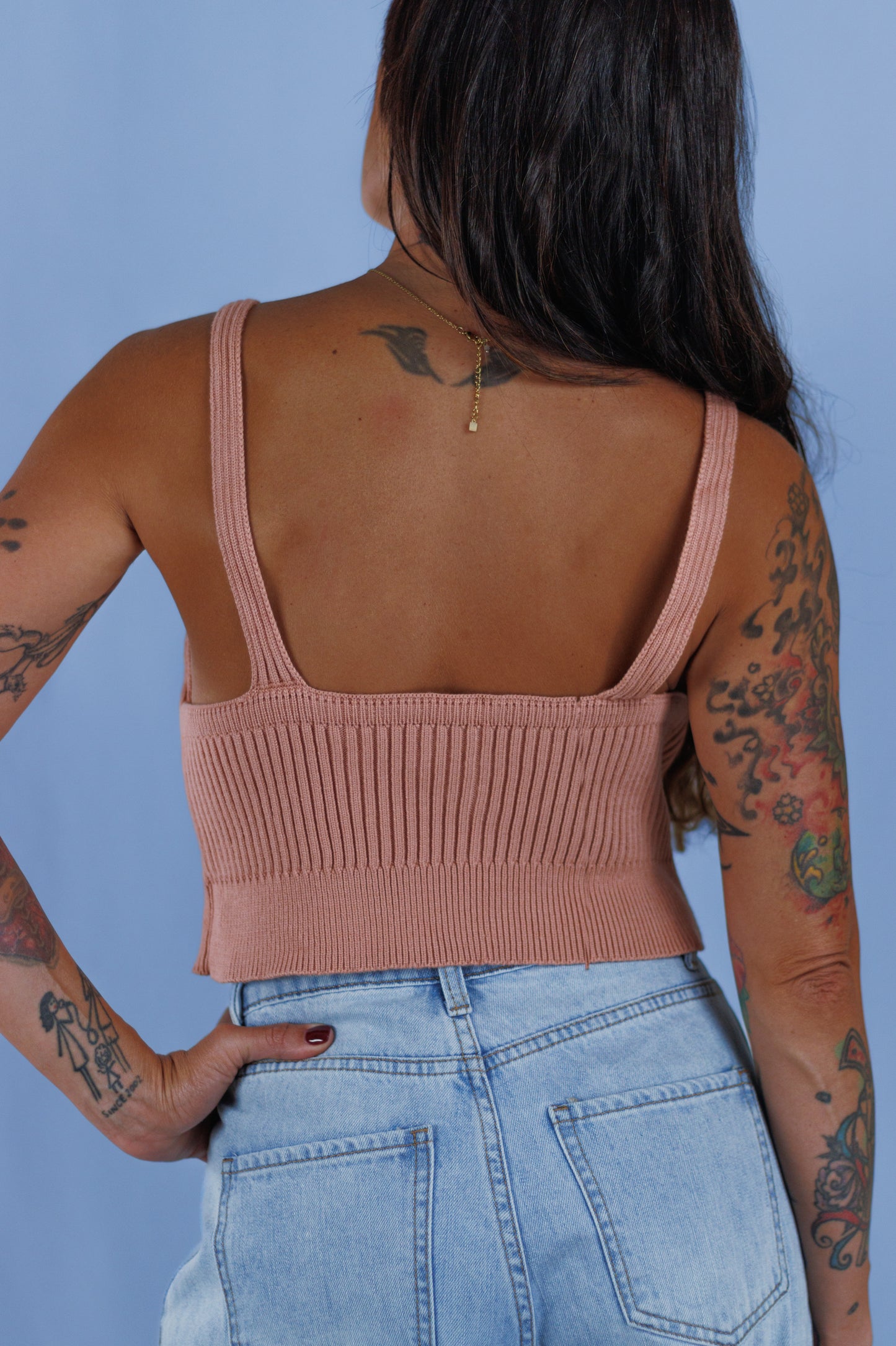 Plus Size Contoured Rib Knit Brami Lounge Top