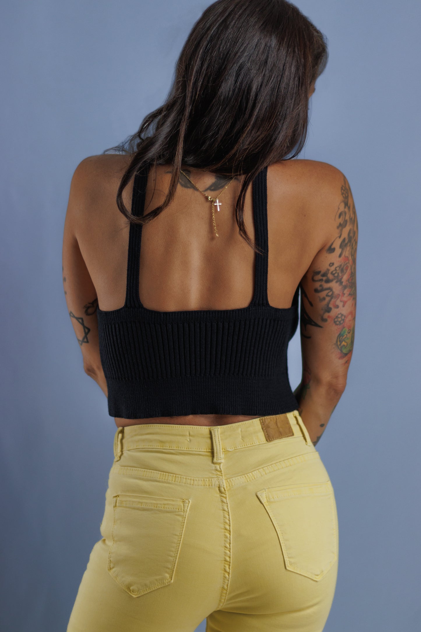 Plus Size Contoured Rib Knit Brami Lounge Top