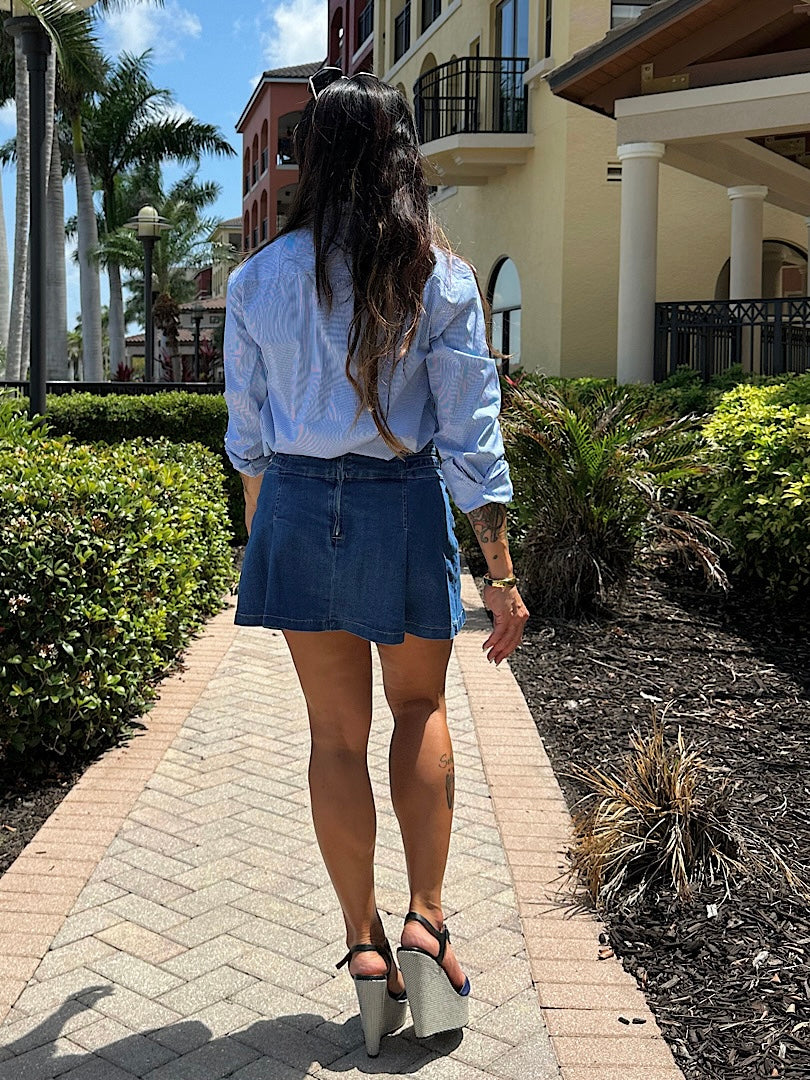 Blue Crush Mini Skirt