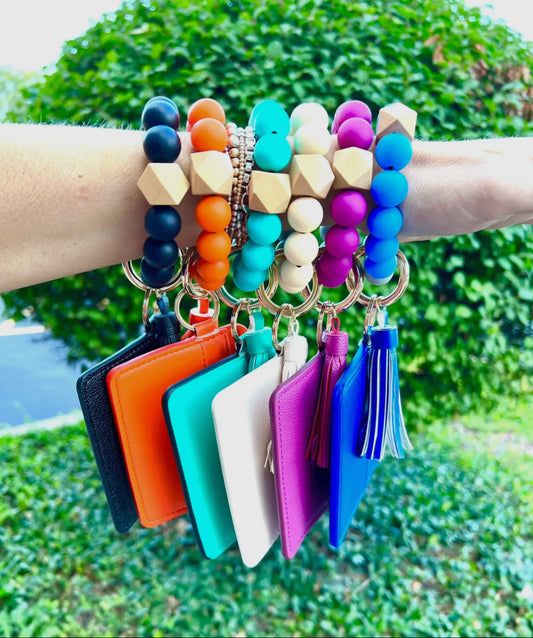 Wallet Silicone Tassel Keychains