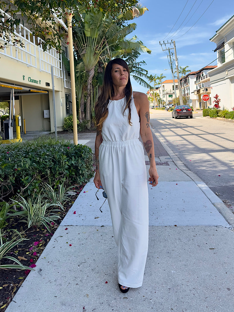 White Cross Jumpsuit