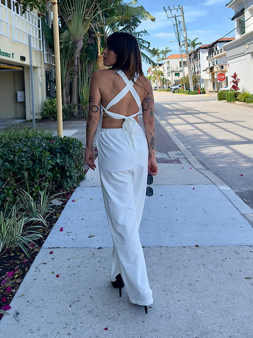 White Cross Jumpsuit