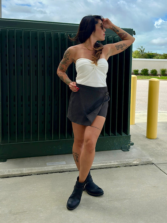 Charcoal Crush Skort