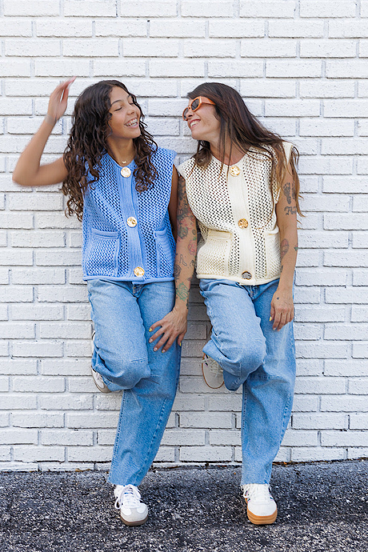 Gold Button Vest