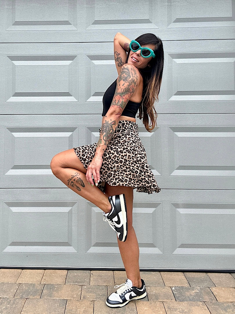 Leopard Skort