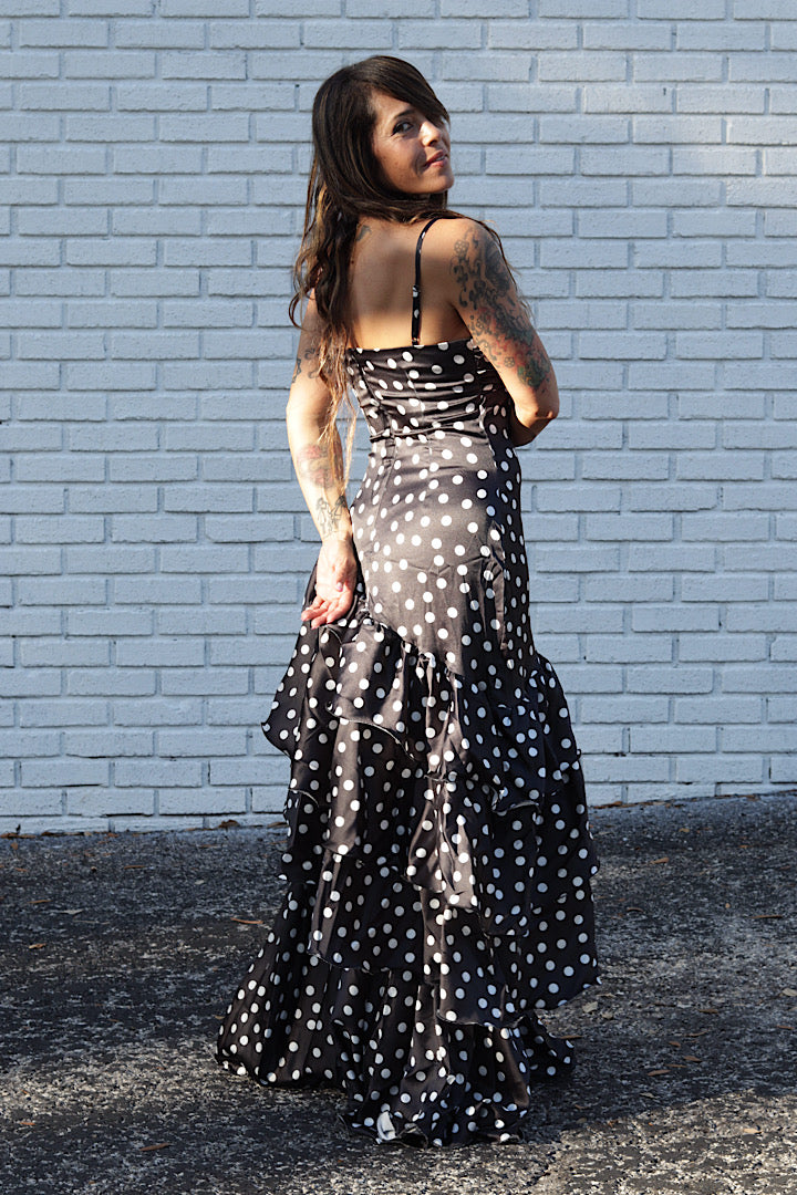 Midnight Polka Dress