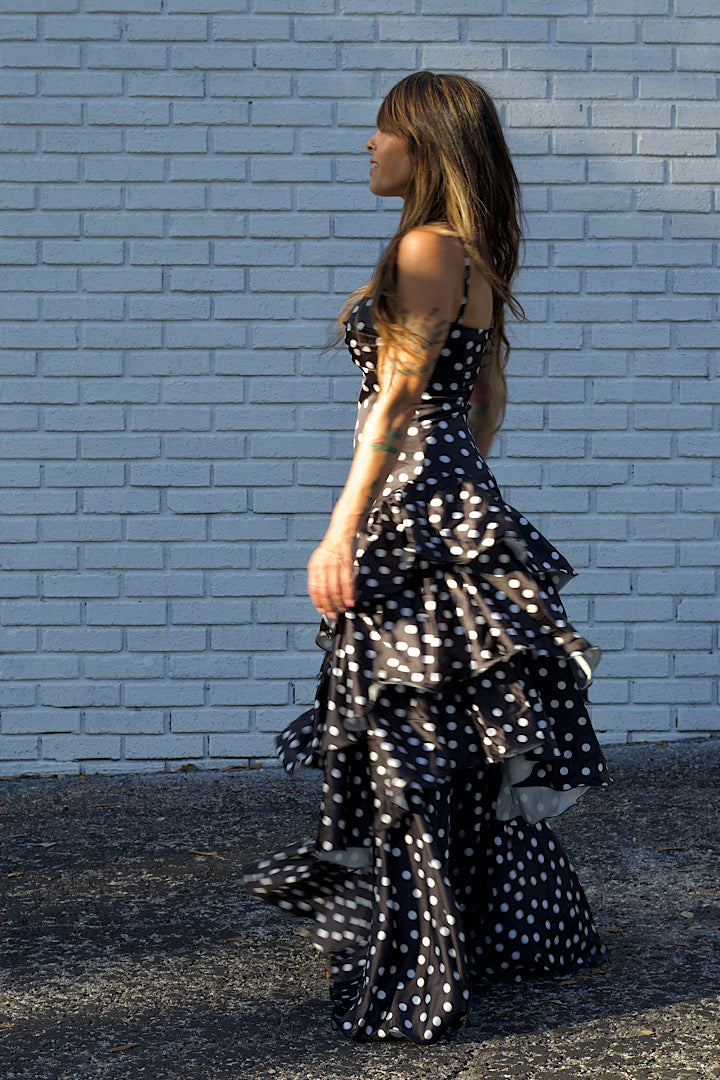 Midnight Polka Dress