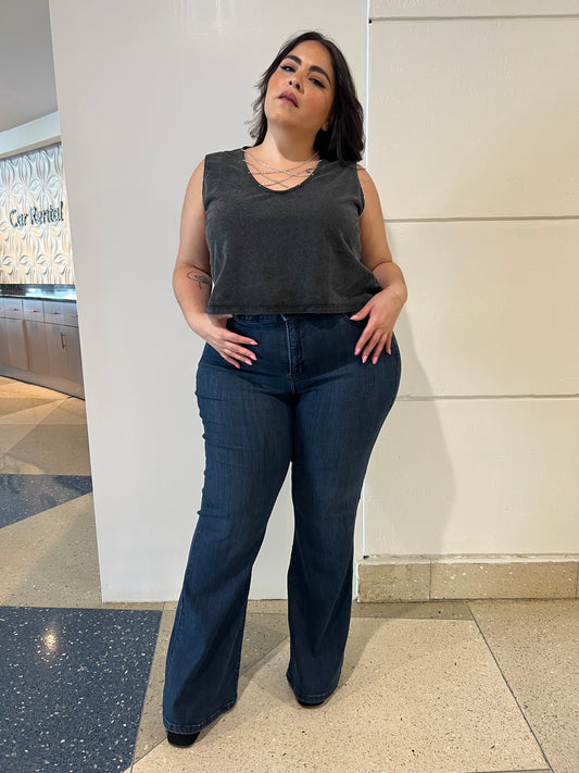 Plus Size High Rise Denim