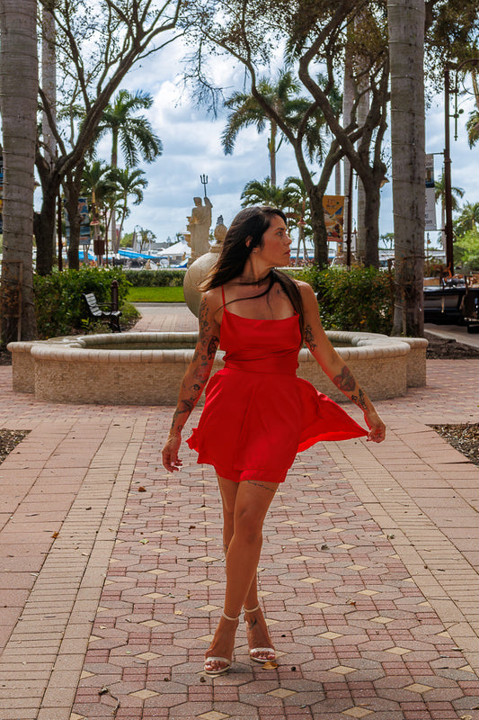 Ruffle Red Dress