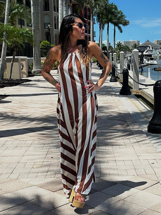 Sand & Stripe Maxi Dress