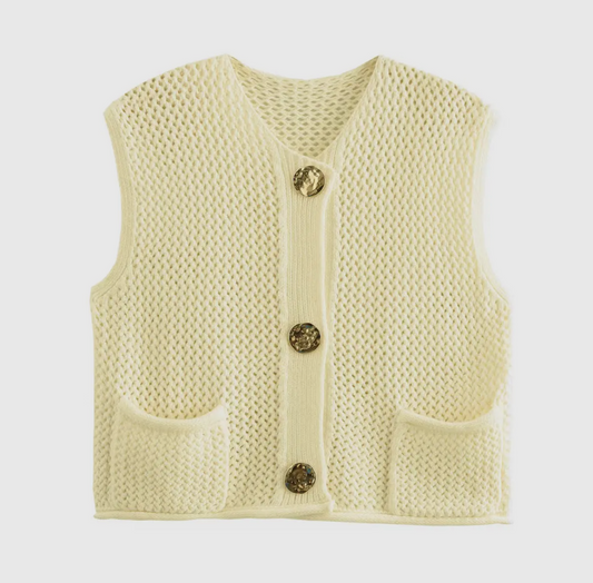 Gold Button Vest