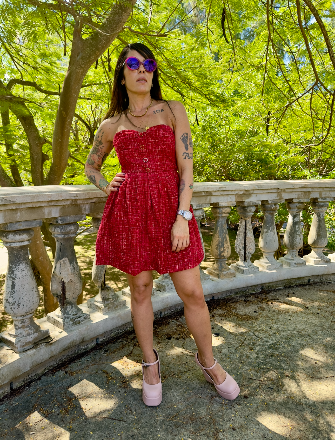 Monochromatic Red Dress