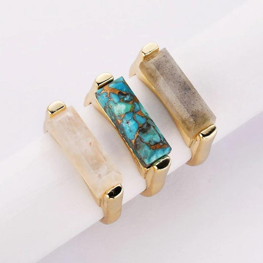 Square Gemstone Ring