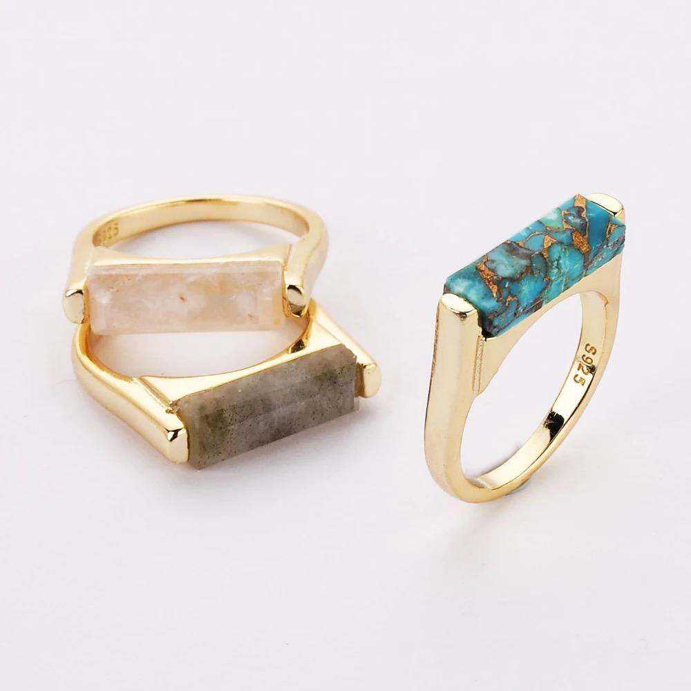 Square Gemstone Ring