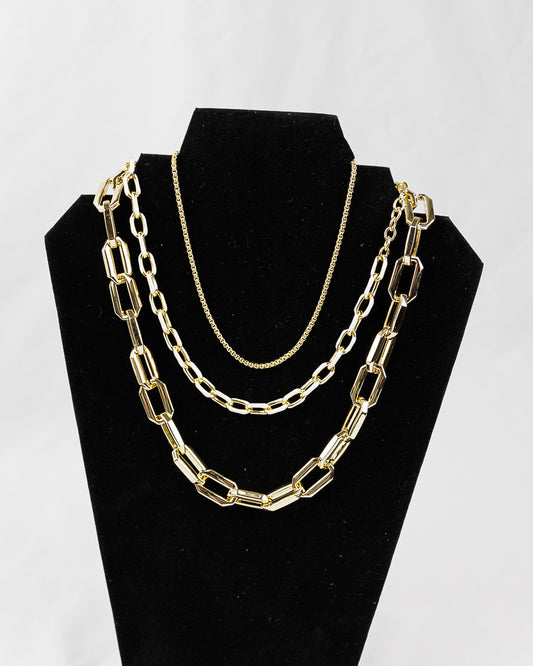 3 Set Gold Plated Necklace