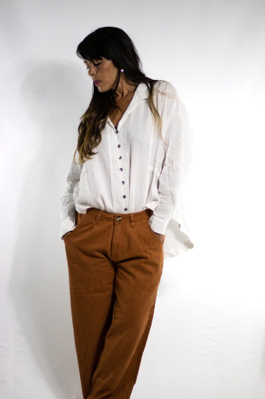 Cotton Button Down Oversized Shirt