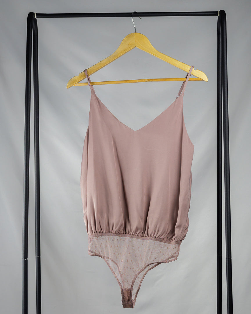 Sleeveless Woven Bodysuit