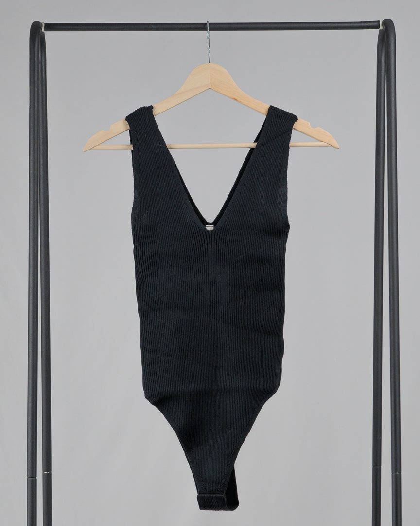 Ribbed Knit Sleeveless Bodysuit