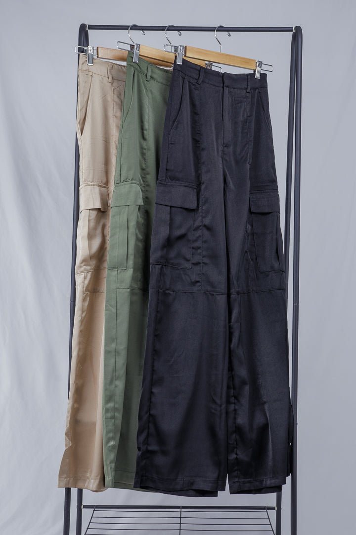 Silky Cargo Pants