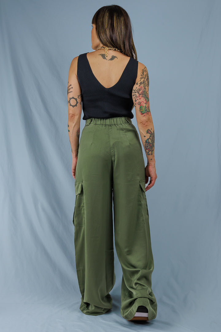 Silky Cargo Pants